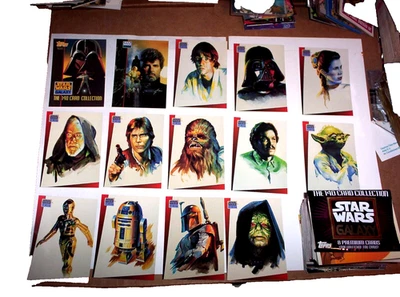 1993 STAR WARS GALAXY SERIES 1 TOPPS COMPLETE 140 CARD SET LUKE DARTH VADER YODA - Image 1 of 4