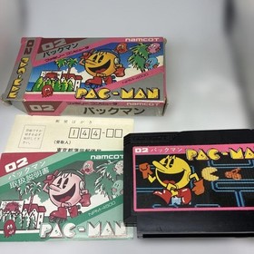 NAMCOT PAC-MAN Famicom Cartridge Used with Manual No Charger Needed