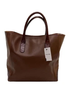 Other Brands Barantani Tote Bag Leather Brown Solid Color - Picture 1 of 9