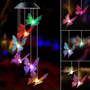 Butterfly Birthday Gifts for Women Solar Wind Chimes for Outside Multicolor C... - Picture 1 of 5