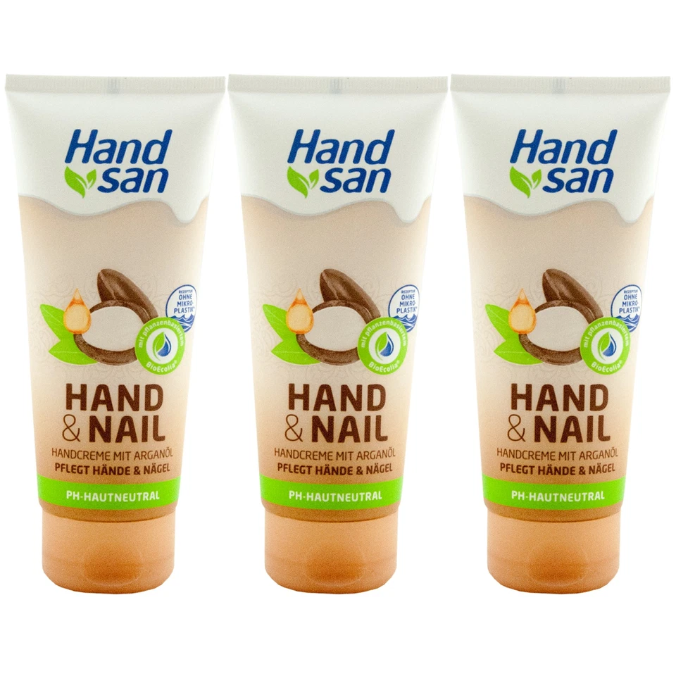 Hand san Handcreme HAND & NAIL 3 x 90ml pflegt Hand & Nägel pH-Hautneutral