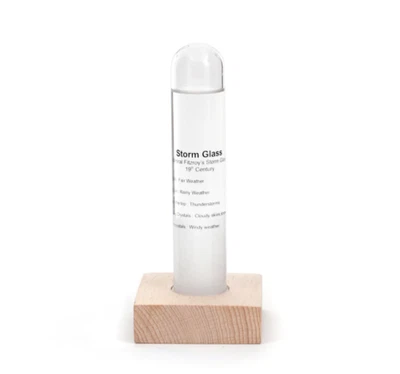 Kikkerland Sturmglas Tube Mit Buchenholzsockel 76075 - Bild 1 von 2