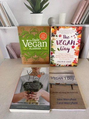 Lot Of 4 Vegan Books: Daily Vegan Planner, The Vegan Way, Vegan For Her, Vegan 1 - Image 1 of 4