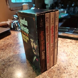 Agatha Christie The Best of Hercule Poirot 4 Book Box Paperback Set VIntage - Picture 1 of 4