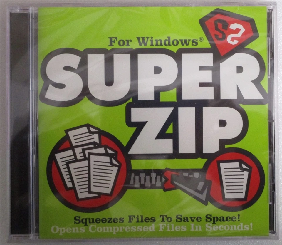 Software PC Super Zip vintage for Windows 95 NEW SEALED Jewel - Image 1 of 2