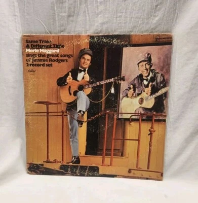 Merle Haggard: Same Train, A Different Time 2LP Vinyl Jimmie Rodgers Record  - Image 1 of 4