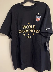 NIKE USWNT Fußball World Cup Champions schwarz T-Shirt Unisex Größe XL - Bild 1 von 4