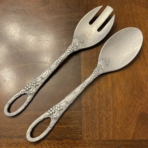 Lenox Salat Set Traubengeflecht Zange 2 Stück Löffel Gabel Serviergeschirr Servierer - Bild 1 von 5