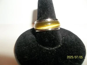 stainless steel tigers eye ring 7.5 - Picture 1 of 4