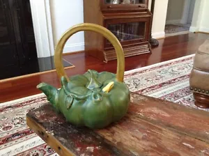 Vintage Porcelain Cabbage Tea Pot - Picture 1 of 6