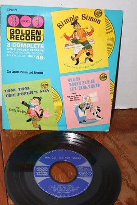 Vtg  Golden Records 3 on 1 Golden 45 rpm EP652 Simple Simon +2 more - Image 1 of 3