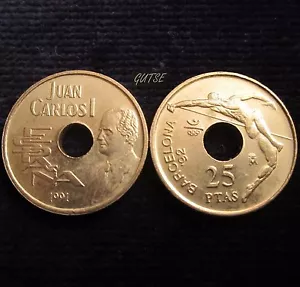 *GUTSE* 25 PESETAS 1991, "REY", SIN CIRCULAR - Imagen 1 de 1