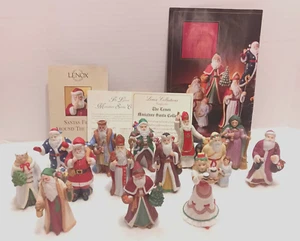 Lenox Miniatur Old World Weihnachtsmänner und Weihnachtsfiguren 14 Stück Set 1994 COA - Bild 1 von 11