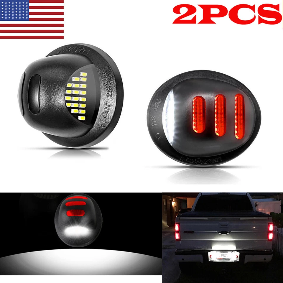 RED SMD Tube LED License Plate Tag Light Lamp For 1999-2016 Ford F150 F250 F350 Foto 1 de 4