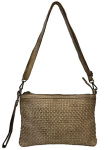 Sac Femmes Cuir Lavé Vintage Tressè Tissè Tressèe Paul.hide Corona Marron - Picture 1 of 4