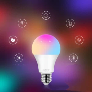 1Pcs 12W Smart Light Bulb Dimmable WiFi LED Lamp Bulb Multicolor 2800K-6500K E27 - Picture 1 of 5