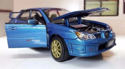1:24 Subaru Impreza WRX STi Hawkeye 2005 Motormax Diecast Model Car 73330 - Image 1 of 4