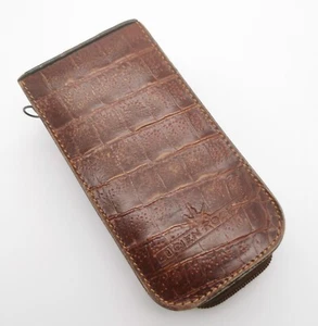 Lucien Rochat vintage leather croco brown box for two watches in good condition - Picture 1 of 12