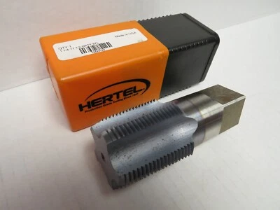 HERTEL PIPE TAP: 1-1/4-11-1/2, NPTF, 5 FLUTES, HIGH SPEED STEEL TiCN FINISH USA - Image 1 of 4