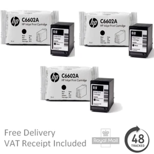 3x Original HP C6602A Tintenpatrone Schwarz für HP AddMaster (3 Patronen) - Bild 1 von 1