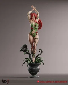Poison Ivy (1) Unpainted 1/12 resin model kit and base abe - Picture 1 of 10