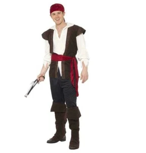 Piratas Cosplay Caribe Bucanero Elegante Vestido Hombres Pirata Mazo Compañero Disfraz - Imagen 1 de 1