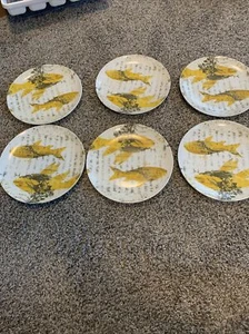set of 6 M studio fish plates - Picture 1 of 5