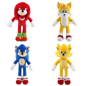 NEW OFFICIAL SEGA SONIC THE HEDGEHOG SOFT PLUSH TOYS KNUCKLES SHADOW TAILS SONIC - Picture 1 of 16