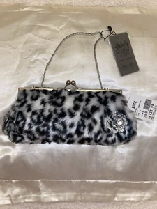 Black White Silver Diamante Handbag - Picture 1 of 10