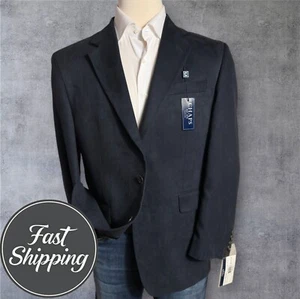 $200 CHAPS Mens Blazer Sport Coat Two Button Jacket 40R Black Suit Separates - Picture 1 of 13
