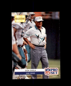 1992 Pro Set #23 Don Shula Milestone 300 Wins Miami Dolphins - Picture 1 of 2