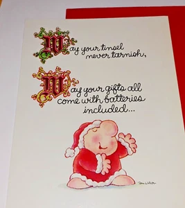 ZIGGY American Greetings VTG 80's CHRISTMAS Greeting Card w/ Envelope UNused - Picture 1 of 8