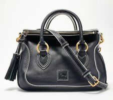 Dooney & Bourke Florentine Leather Small Satchel Hand Bag Navy New