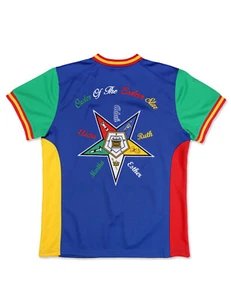 Camiseta deportiva de fútbol americano de la Order of the Eastern Star OES roja azul verde verde - Imagen 1 de 2