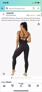 Women’s Sleeveless Bodysuit Dance Unitard Backless Bodycon Rompers Jumpsuits - Picture 1 of 3
