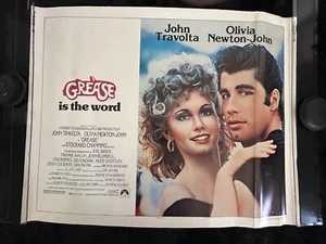 Póster de película original 1978 Grease 1/2 media hoja (22"x28") enrollado Travolta-John - Imagen 1 de 8