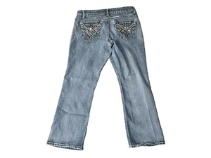 Pantalones de mezclilla para mujer Cato Premium 14P contemporáneos elásticos brillantes bordados - Imagen 1 de 14