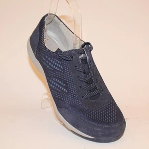 Scarpe da passeggio DANSKO donna UK40 US 9 nere tessuto maglia scamosciata sneakers stringate - Foto 1 di 12