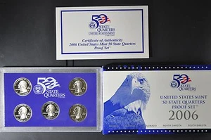 2006 S U.S. Mint Clad Quarter Proof Set with box & COA / original packaging - Picture 1 of 2