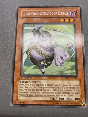 Yu-Gi-Oh! Djinn Prognosticator Of Rituals Rare 1st Edition ABPF-EN038 HP - Image 1 of 4