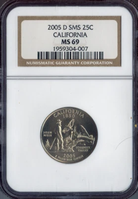 2005-D California Quarter NGC MS69 SMS Quality - Image 1 of 2