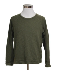 Vince Men's Cotton Thermal Knit Pullover Crew V-Stitch Mens M Drab Olive - Picture 1 of 7