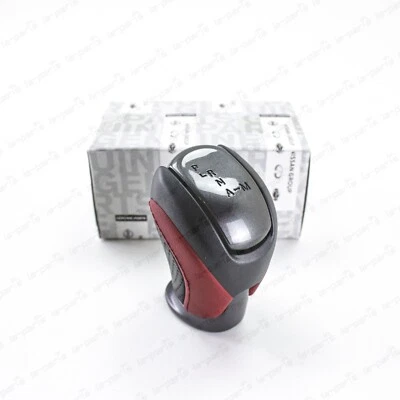 Nuevo genuino OEM Nissan R35 GTR GT-R NISMO rojo negro cuero palanca de cambios perilla Foto 1 de 4