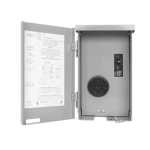 RV Power Outlet Hookup  Circuit Breaker Receptacle Box 30 Amp Pre-Wired Outdoor - Picture 1 of 6