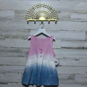 Girls Size 10 Justice ombre eyelet lace tunic - new with tags - Picture 1 of 4