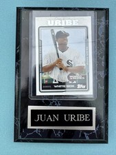 Chicago White Sox Baseball Card Plaque 2005 World Series Champions Juan Uribe
