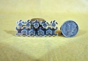 Dancing Singing Kachina Petroglyph Figures Bar Pin Brooch Sterling Silver - Picture 1 of 7