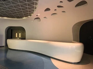 Projekt Empfangstresen aus Corian, Empfangstheke individuelles Design - Bild 1 von 12