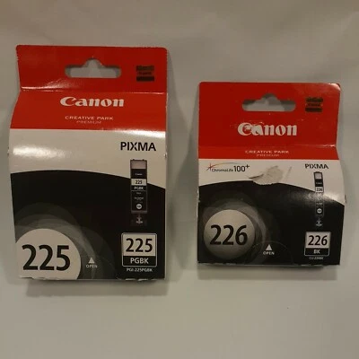 NEW Canon PGI-225 CLI-226 2-pack lot of 2 Black Printer Inks SEALED GENUINE Ink - Image 1 of 4