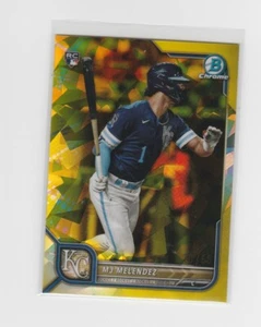 2022 Bowman Chrome Sapphire #25 MJ Melendez Yellow Refractor RC 20/50 KC Royals - Picture 1 of 1